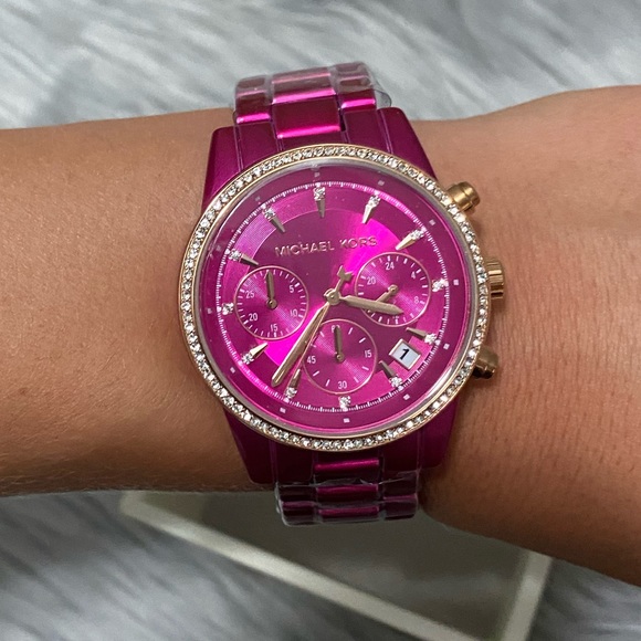 Sale Michael Kors Ritz Chronograph Pink 
